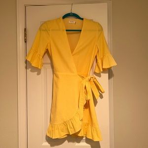 STORIA Yellow Wrap Dress